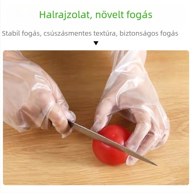 60 cm hosszú egyszer használatos vízálló karvédő kesztyűk, hosszított és vastagított változat, konyha és étkezés céljára, mosogatáshoz
