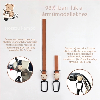Elülső, univerzális tároló kampó elektromos járművekhez – teherbíró képesség, sisak-kompatibilis, táskákhoz
