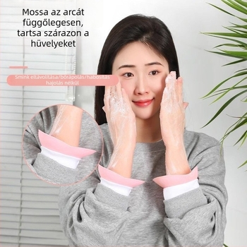 Új stílusú vízálló ujjvédő a mosásához, az arc és a csukló részére, visszafolyás elleni mandzsetta, téli hajmosáshoz