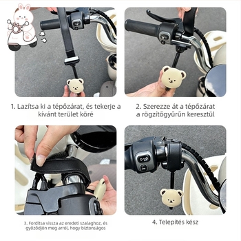 HD Elülső univerzális akasztó elektromos járművekhez – fúrás nélküli telepítés, sisak- és táskátartó motorokhoz és kerékpárokhoz