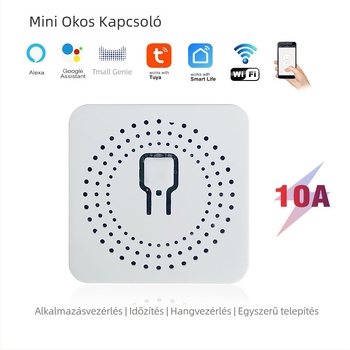Yaneng Okos WiFi kapcsoló, 100–240 V AC, furatok közötti távolság 20 mm, tűzálló PC panel, foszforréz érintkezők, elektromos élettartam ≥10 000 ciklus