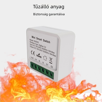 Yaneng Okos WiFi kapcsoló, 100–240 V AC, furatok közötti távolság 20 mm, tűzálló PC panel, foszforréz érintkezők, elektromos élettartam ≥10 000 ciklus