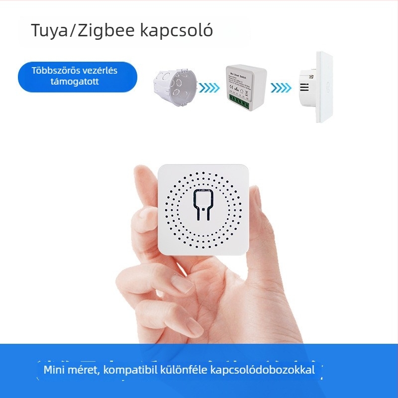 Yaneng Okos WiFi kapcsoló, 100–240 V AC, furatok közötti távolság 20 mm, tűzálló PC panel, foszforréz érintkezők, elektromos élettartam ≥10 000 ciklus