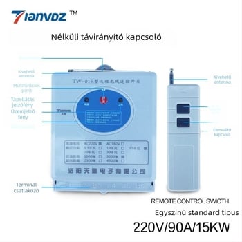 220V egyfázisú vezeték nélküli távvezérlő kapcsoló ipari berendezésekhez, nagy teljesítményű vízszivattyúkhoz és mezőgazdasági öntözéshez, működési hőmérséklet -40°C...85°C