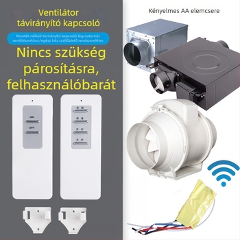 JANX távirányítós diagonális áramlású elszívó ventilátor, két sebesség