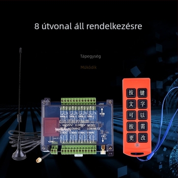 LGW-W6RX-220V Vezeték nélküli távirányítós kapcsoló Inching, önzáró és interlocking funkciókkal ipari vezérlő dobozhoz