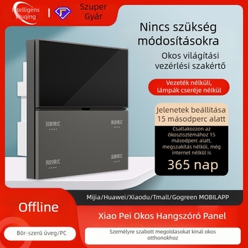 Mijia intelligens világítási vezérlő panel dimmelési funkcióval, Bluetooth vezeték nélküli, neutrál nélküli, kétvezetékes LED intelligens hangvezérlő kapcsoló, üveglapos panel