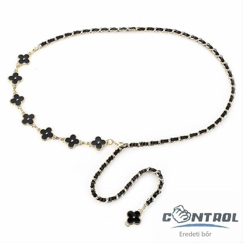 Ruha derekának karcsú lánca – fémből, sokoldalú, hossz 105 cm, szélesség 0,1 cm, egyláncos dizájn