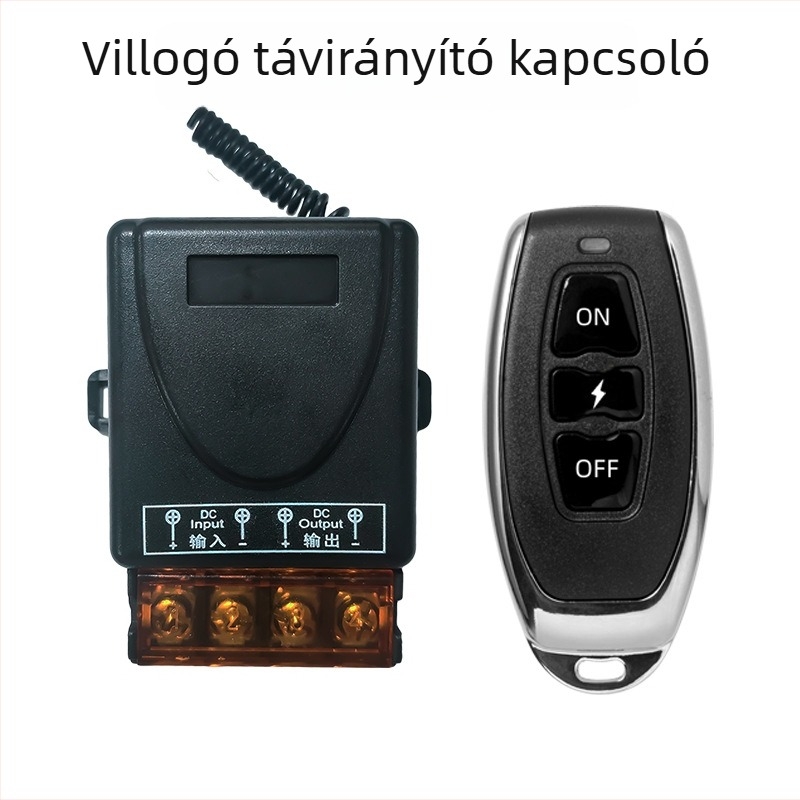 HY Vezeték nélküli autókapcsoló távirányítóval 12/24/36V DC LED reflektorokhoz és lámpákhoz, -20°C-tól 45°C-ig