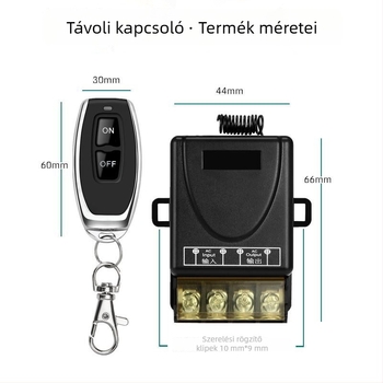 Egyetlen távirányítós kapcsoló elektromos világításhoz, vízpumpákhoz, motorokhoz és olajpumpákhoz — -25°C-től +50°C-ig, ROHS.