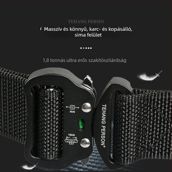 Férfi taktikai öv alumínium csattal, nylon szalag, 3,8 cm szélesség, multifunkcionális sporthoz és szabadidőhöz, elektroplakálás