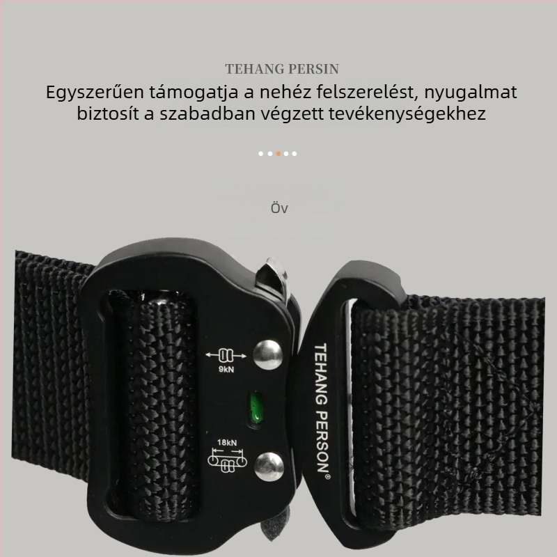 Férfi taktikai öv alumínium csattal, nylon szalag, 3,8 cm szélesség, multifunkcionális sporthoz és szabadidőhöz, elektroplakálás