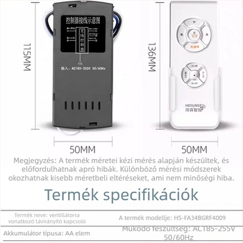 Sanyue Lighting Mennyezeti ventilátor és világítás távirányító-vevő - -40°C–85°C működési hőmérséklet, vezeték nélküli kapcsoló