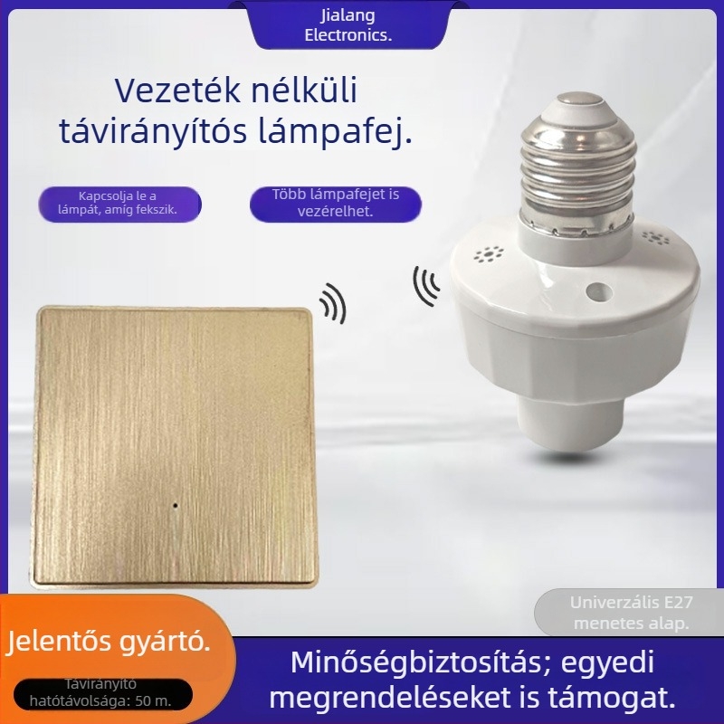 Okos vezeték nélküli lámpatartó kapcsoló E27-es foglalathoz – éjjeliszekrényhez
