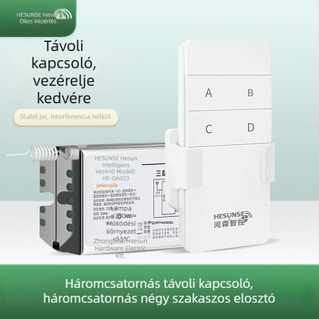 Hesen intelligens irányító háromutas vezeték nélküli kapcsoló LED világításhoz, alacsony teljesítmény, négyrészes megszakító