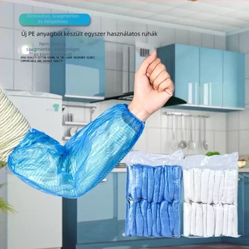 Konyhai PE ujjvédők, egyszer használatosak — vízállóak, olajállóak és kopásállóak, vastított kivitel