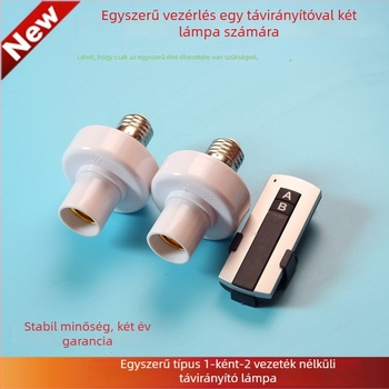 Vezeték nélküli, távirányítású lámpatartó kapcsoló, E27 alap, többcsoportos, 315 MHz RF, 110V