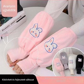 Női hosszú plüss kézmelegítő ujjak – téli kétfunkciós kialakítás (melegen tart; plüss)