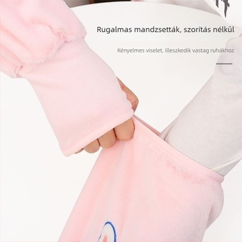 Női hosszú plüss kézmelegítő ujjak – téli kétfunkciós kialakítás (melegen tart; plüss)