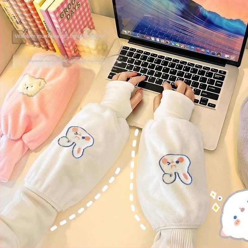 Női hosszú plüss kézmelegítő ujjak – téli kétfunkciós kialakítás (melegen tart; plüss)