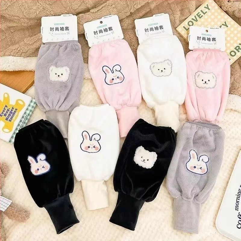 Női hosszú plüss kézmelegítő ujjak – téli kétfunkciós kialakítás (melegen tart; plüss)