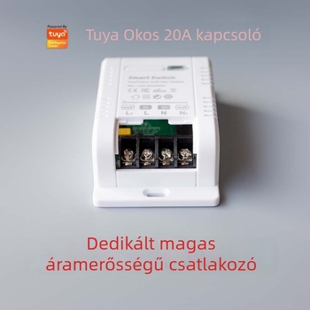 Okos WiFi kapcsoló hang- és távirányítással, energiamegfigyeléssel, 20A, 110-240V AC