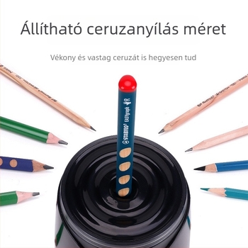 TEN-WIN Astronomy 8028 elektromos ceruzahegyező, műanyag test, geometriai dizájn, háromszög rúd mechanizmus