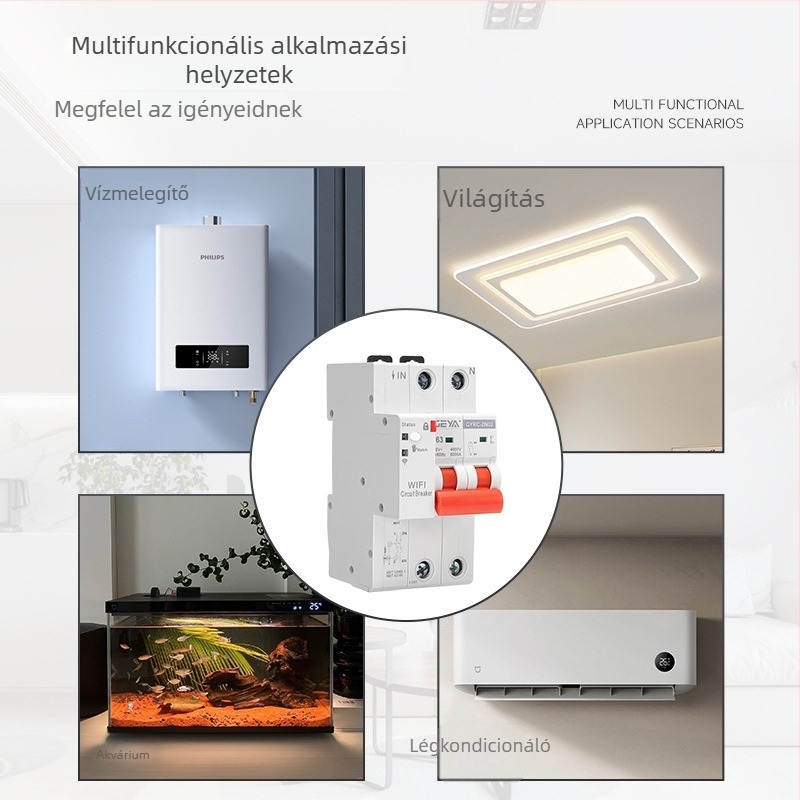 GEYA IoT kompakt kismegszakító 4G távoli vezérléssel mobiltelefonon és WiFi be/kikapcsolás