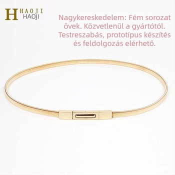 Rugalmas fém derékszalag ruhához, ötvözetes csattal