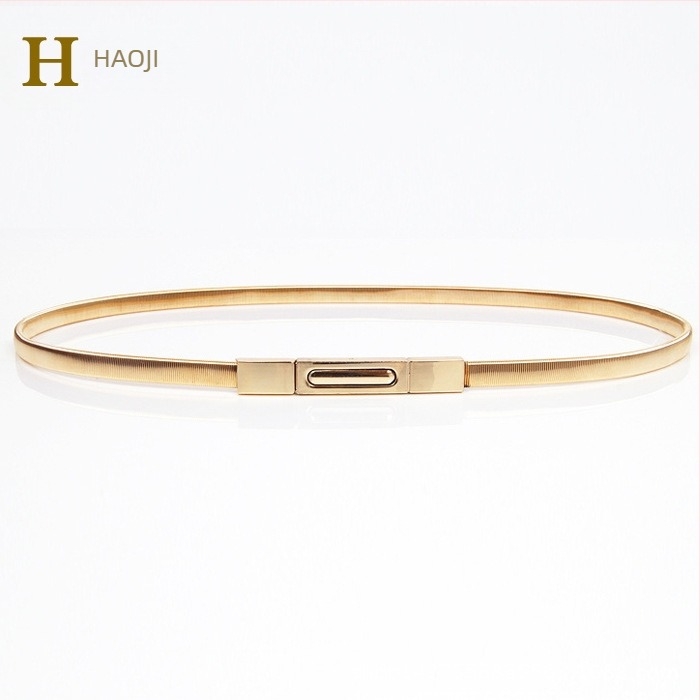 Rugalmas fém derékszalag ruhához, ötvözetes csattal