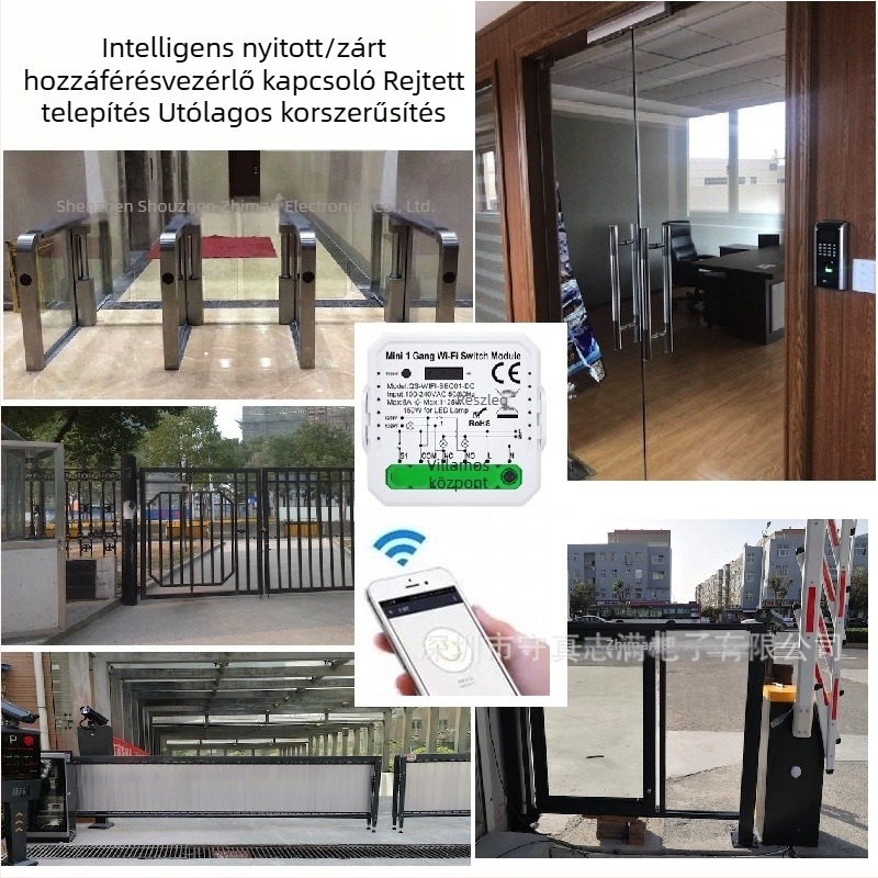 SZZM Zigbee okos kapcsoló száraz érintkezővel, 100-240V AC, 5A