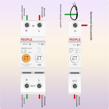 Okos WiFi áramkör-megszakító mobillal és időzítővel, távoli vezérléssel a mobiltelefonon keresztül, 220V AC, 63A, legfeljebb 15000W állítható