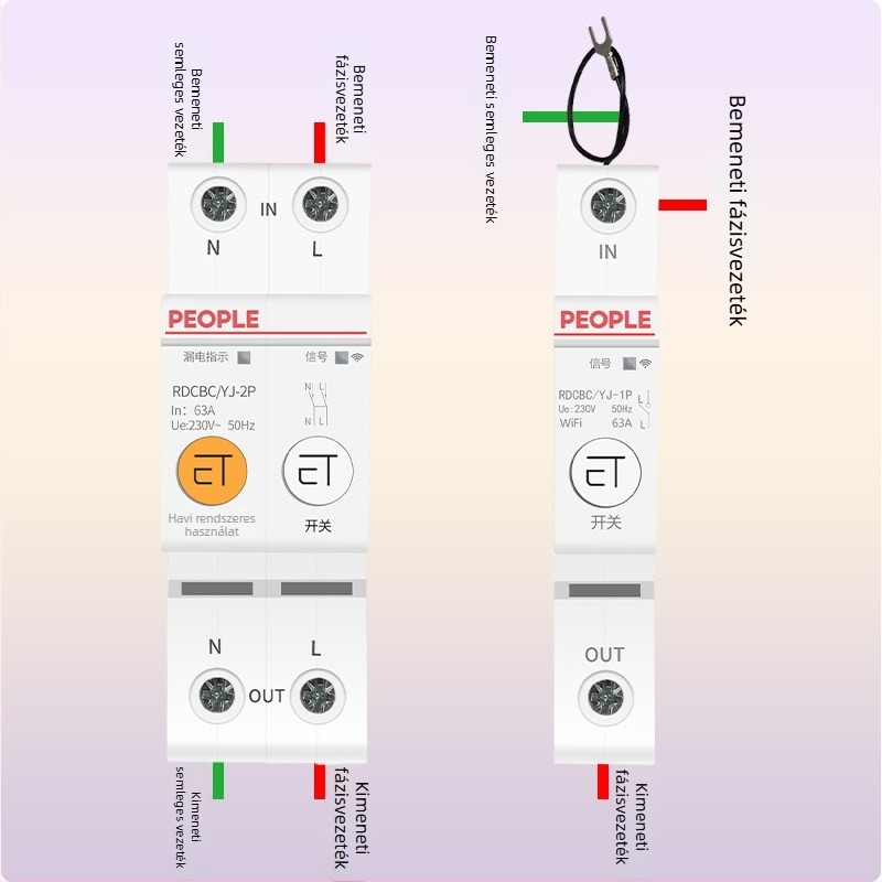 Okos WiFi áramkör-megszakító mobillal és időzítővel, távoli vezérléssel a mobiltelefonon keresztül, 220V AC, 63A, legfeljebb 15000W állítható