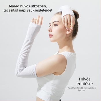 UV-védő karvédő - uniszex, hosszú, laza szabású, vezetéshez (100% poliészter; varrt; hosszú)