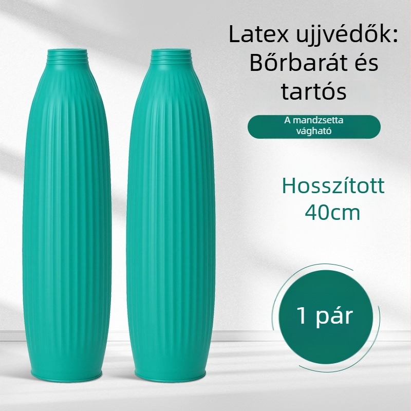 Latex védő ujjvédők, szennyeződés- és olajálló, vízálló, vastított és meghosszabbított kivitel, sav- és bázisálló, ipari kézvédelem