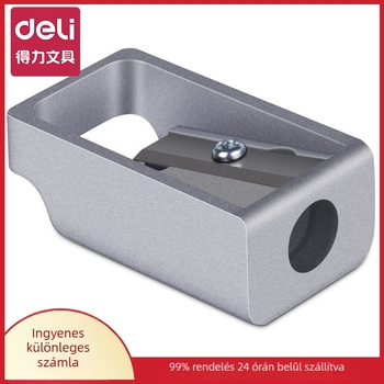 Deli 0596 fém ceruzahegyező geometriai kialakítással, kézi működtetés