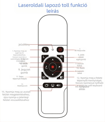WOKEI USB prezentációs toll — ABS ház, USB interfész, nyomtatott logó OK