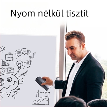 Deli fehér tábla szivacsradír, mágneses, pormentes, osztálytermi használatra