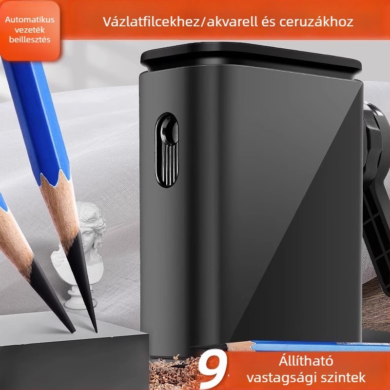 Reversal Ceruzahegyező vázlatokhoz, hordozható kézi hegyező, modell Yf9190bkt, műanyag tokozás, tömeg 131 g