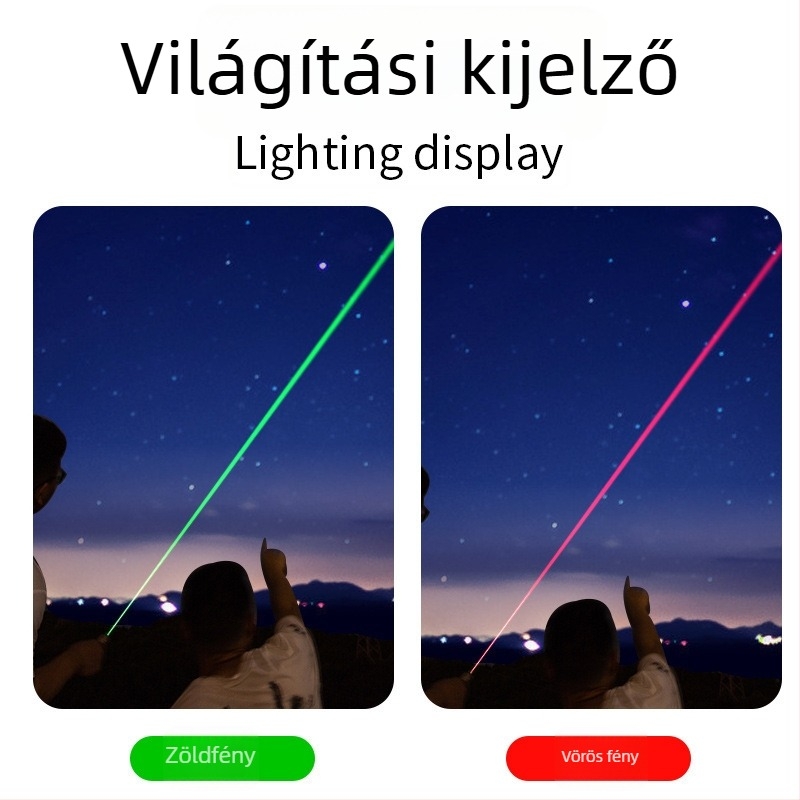 Lézer toll kettős fényforrással, újratölthető, alumíniumötvözet test, logó nyomtatás elérhető, testreszabás