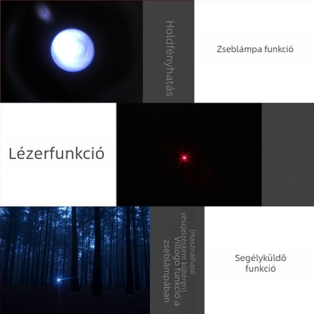 Rozsdamentes acélból készült lézeres zseblámpa bankjegydetektálóval, 3 az egyben lézer toll, No.5 elemre üzemel