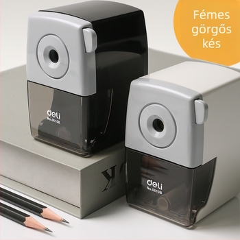 Deli 0610B ceruzahegyező – kézi, műanyag, geometriai dizájn