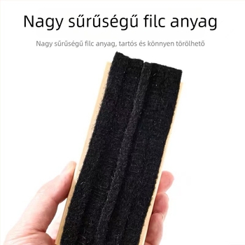 Mágneses táblatisztító radír fa hátlappal és filc felülettel – tanárbarát