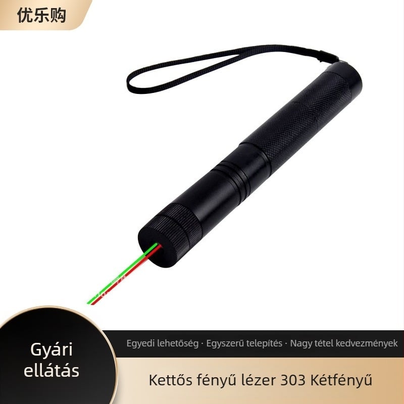 Lézer zseblámpa 303 dupla lámpával, alumínium ötvözet, ékszer vizsgálat