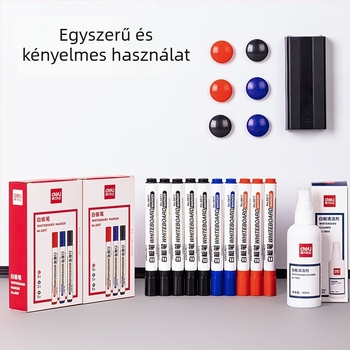 Deli MB402 fehér tábla kiegészítő készlet – irodai használat (műanyag burkolat; vonalvastagság 1–3 mm; irodai használat)