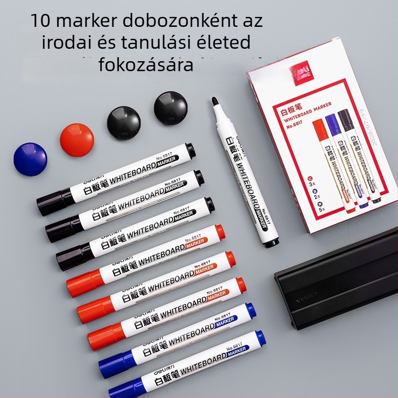 Deli MB402 fehér tábla kiegészítő készlet – irodai használat (műanyag burkolat; vonalvastagság 1–3 mm; irodai használat)