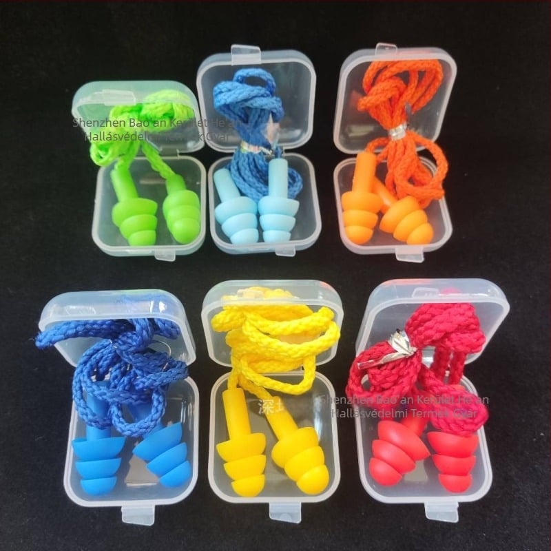 PU anyagú fülbedugók zsinórral, zajcsökkentés 33 dB, SNR 35 dB, CE EN 352-2