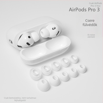 AirPods Pro 3 szilikon fülkapszlik – cserélhető fülkapszlik, 30% zajcsökkentés, hangszigetelés, hangminőség javítása