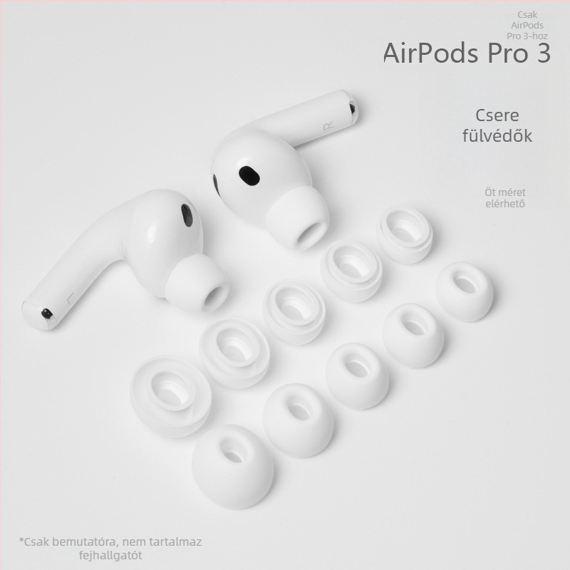 AirPods Pro 3 szilikon fülkapszlik – cserélhető fülkapszlik, 30% zajcsökkentés, hangszigetelés, hangminőség javítása