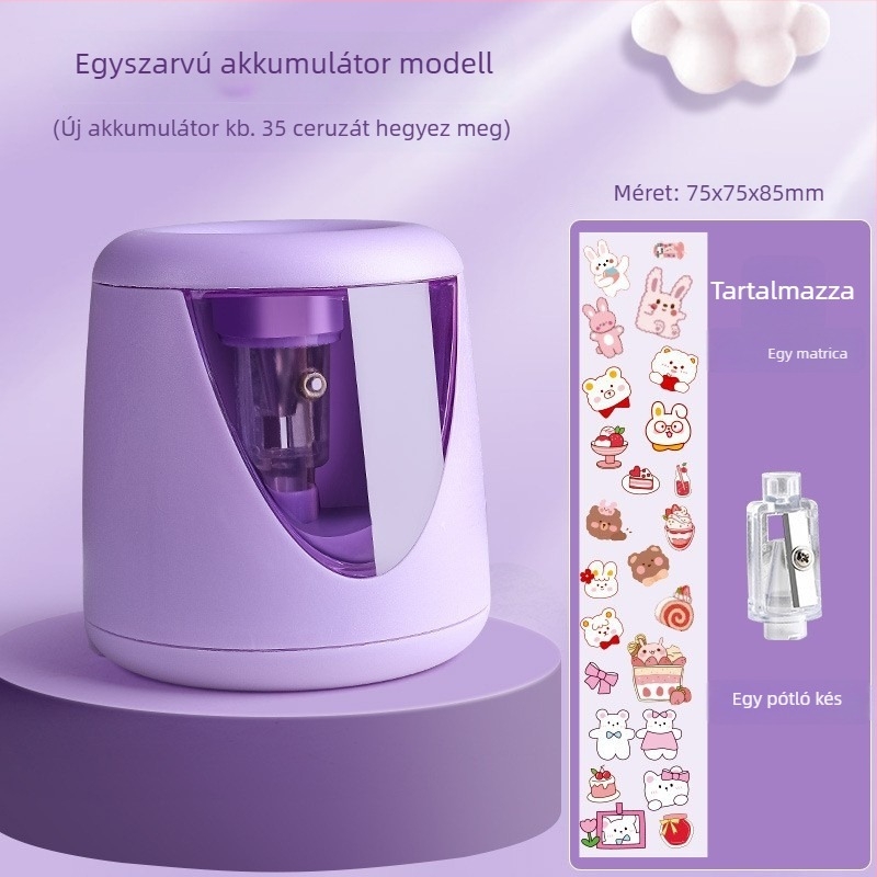 Kaba bear KBX-5820 Automata elektromos ceruzahegyező, műanyag test, 0,3 kg